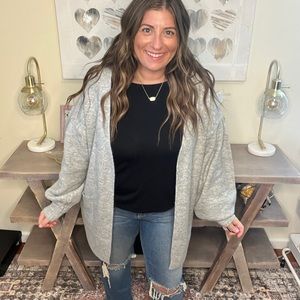 Boyfriend Balloon Sleeve Cardigan